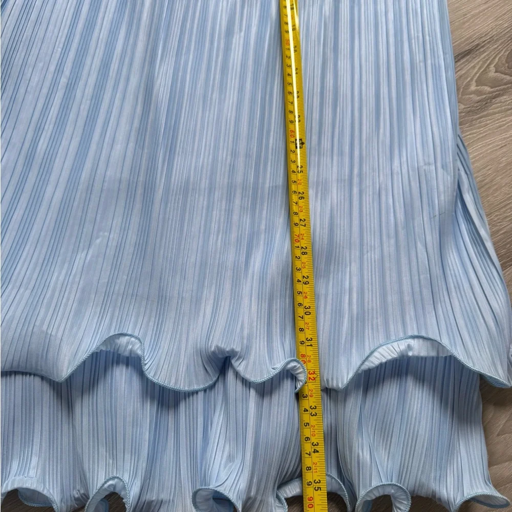 Commense Pleated layered Blue Ruffle Skirt Set size L new - Picture 5 of 5